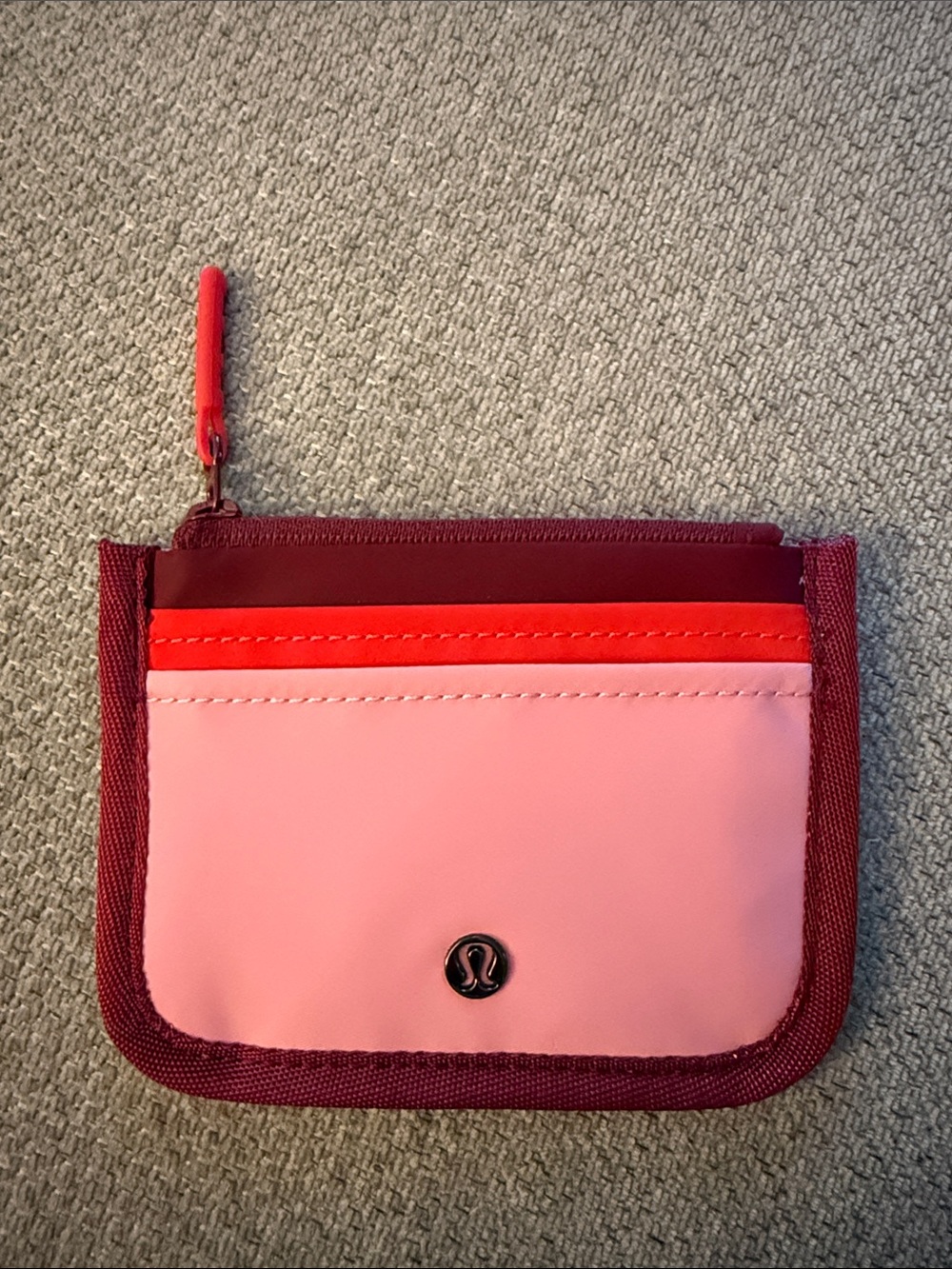 lululemon athletica Pink, Red & Burgundy Mini Zip Card Holder